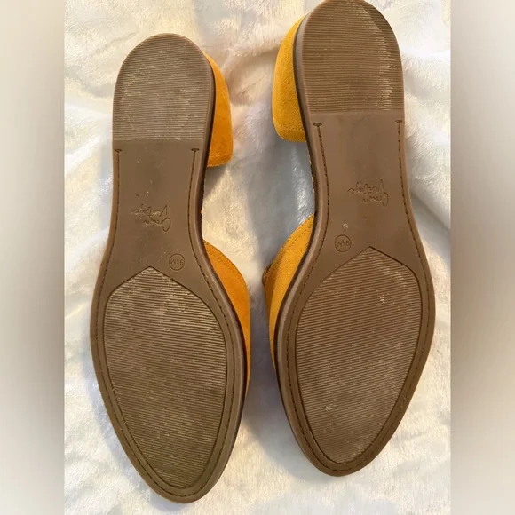 Crown Vintage Yellow Suede Women's Loafers - Picture 5 of 6